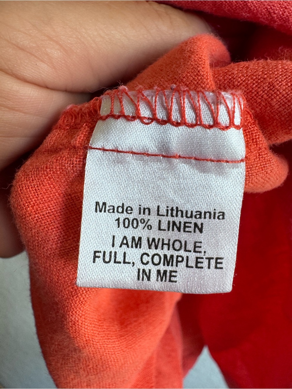 Flax Coral V-Neck Linen Tank Top - Picture 6 of 8